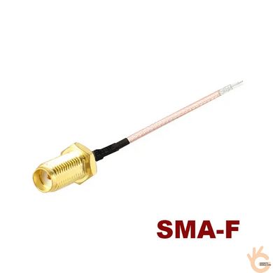 Пігтейл SMA-F 10см кабель RG178 під паяння, для виготовлення антен і перехідників Unitoptek RG178 SMA-F