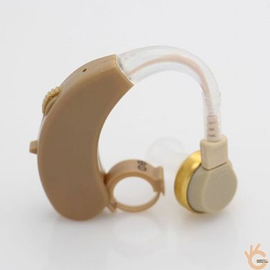 Слуховий апарат завушний з 3-ма змінними насадками AXON F-138, для літніх людей з проблемами слуху