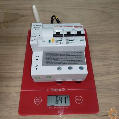 Автоматический выключатель WiFi + счётчик умный автомат защиты E-Link TUYA 3P, 3-полюса 380В 100А, App TUYA