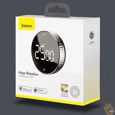 Таймер універсальний BASEUS ACDJS-01 Heyo rotation countdown timer з цифровим LED дисплеєм на магнітній основі