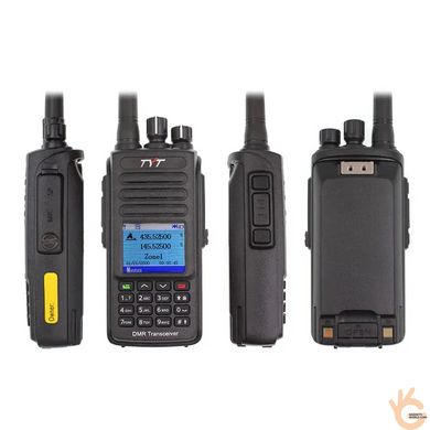 Рація цифрова TYT MD-UV390GPS 5W PRO серія VHF/UHF/GPS, 3000ch, USB, скремблер, до 8км, захист IP67 ОРИГІНАЛ!