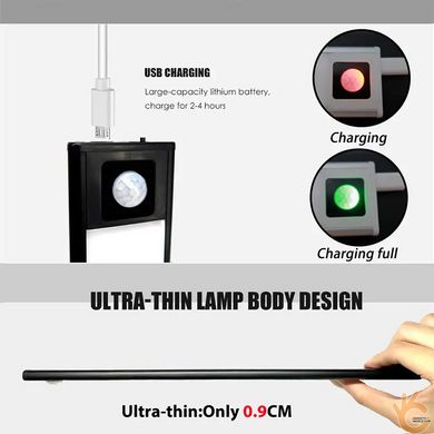 Лампа на аккумуляторе, сенсорный светильник 60 см для помещений и шкафов, 2 режима работы UltraFire UF-PIR_60
