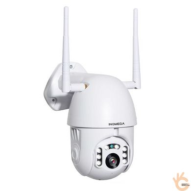 WiFi камера поворотная PTZ уличная 2 Мп 1080P INQMEGA ST-389-2M, H.265 декодер, облако, SD 128Гб, ИК 30м