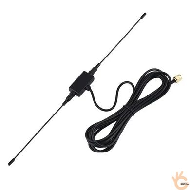 Антена UHF 430-570 МГц диполь 4 Дб WavLink U5F для підвищення дальності систем ДК, і DVBT TV, кабель 1.5м, SMA