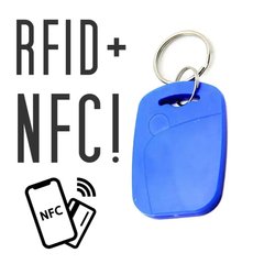 Универсальный 2х частотный перезаписываемый брелок RFID 125 кГц + NFC 13,56 МГц для СКД, домофонов KKMOON UNx2