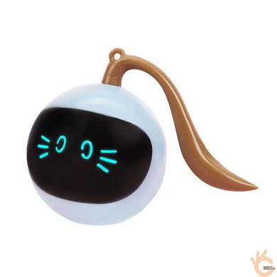 Іграшка для котів і собак, м'ячик робот, що рухається з LED підсвічуванням Pet Ball D48 заряджається від USB