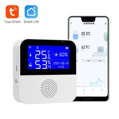 Електронний WiFi термометр ThermoPro Home, гігрометр, датчик освітленості, годинник+виносний датчик, APP Tuya