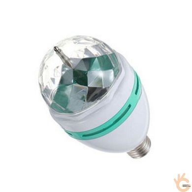 Лампа яка обертається DISCO LED Lamp для вечірок Crystal Stage E27