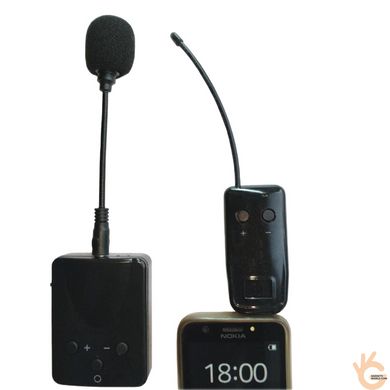Радиомикрофон цифровой петличный профессиональный для смартфона ZANSONG TEA24, UHF 730 МГц, дальность 50 м