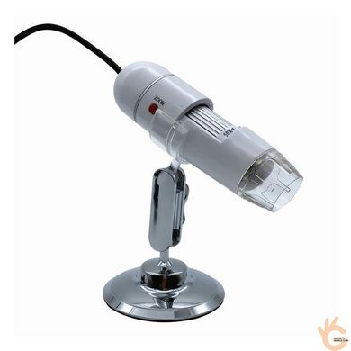 USB микроскоп электронный цифровой с увеличением 200 x FUERS DM-200, 1.3 Мп, подсветка 8 LED