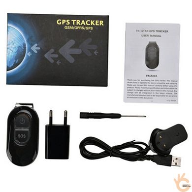 Трекер GPS VJOYCAR LK106 влагозащищенный для собак, детей и пожилых, с просмотром на Android и IOS