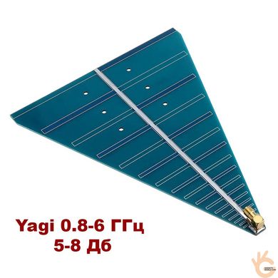 Антена Yagi широкосмугова 0,8-6 ГГц 5-8 Дб WavLink U6-SMA для RF радіосканерів та спектроаналізаторів FPV