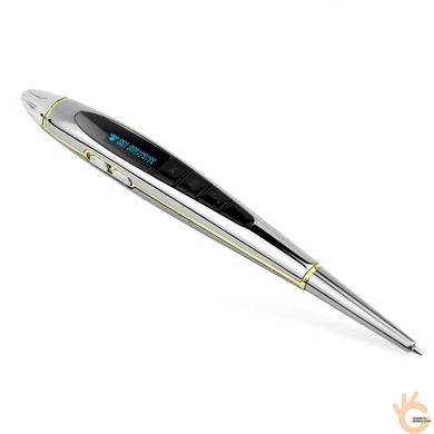 Диктофон - ручка Hyundai X5, 16 Гб, метал, MP3 плеєр, OLED дисплей, VOX - датчик голосу