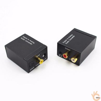 Оптичний аудіо декодер конвертер звуку optical SPDIF Toslink RCA-3.5 Перетворювач звуку в RCA та AUX 3,5мм