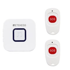 Беспроводная система вызова медперсонала с 2-мя кнопками RETEKESS TH101-2 до 150 метров, белая
