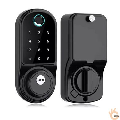 Електронний замок з відбитком пальця на вхідні двері KINGNEED F31, Bluetooth сенсорна клавіатура, App TUYA