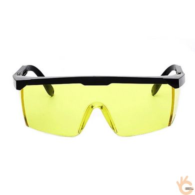 Защитные очки жёлтые/зелёные/красные от лазера синего/красного/зелёного спектра FUERS GLS-3, бюджетная цена!