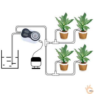 Автоматичний полив кімнатних рослин, таймер, автономний насос для 15 рослин, система Dripping Pro 003
