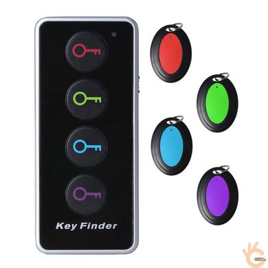 Брелок для пошуку ключів і предметів антіпотеряшка DZGOGO Key Finder F840 з 4-ма маячками + ліхтарик
