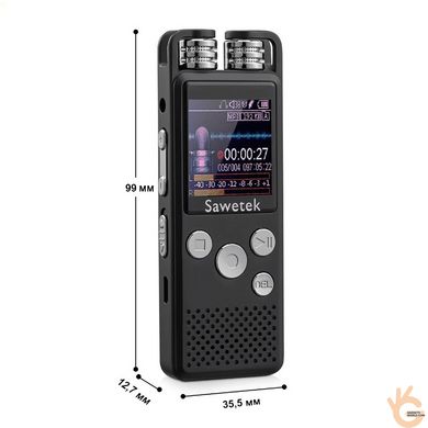 Професійний цифровий диктофон для журналіста Sawetek GS-R07, 16 Гб пам'яті