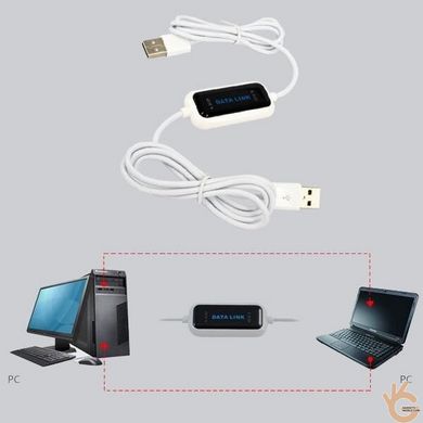 Кабель для соединения двух компьютеров Kebidu 2.0, USB 2.0, Windows easy transfer cable