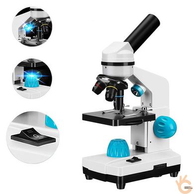 Мікроскоп біологічний для шкіл та кабінетів біології Chanseon CH2000 + повний комплект аксесуарів