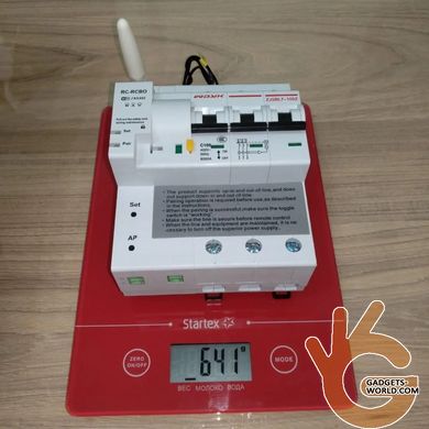 Автоматичний вимикач WiFi + лічильник розумний автомат захисту E-Link TUYA 3P, 3-полюса 380В 100А, App TUYA