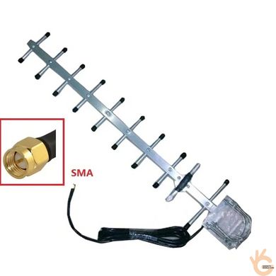 Антена Yagi спрямована 1.2 ГГц з посиленням 13 Дб WavLink SMA13Y для FPV радіокамер, квадрокоптерів