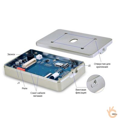 Система контроля доступа СКД RETEKESS AC01 панель RFID 125 КГц антивандальная сенсорная клавиатура + 10 брелоков