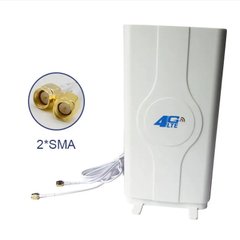 Планарная патч антенна 4G MIMO, SMA-F разъёмы, 5м кабели, 1700-2700МГц 8дБ WavLink SMA-F 8dB/4G + подставка