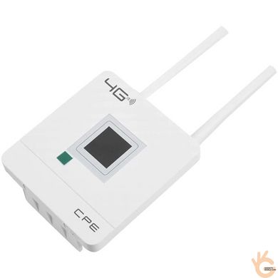4G роутер WiFi з SIM картою WavLink CPE-4G, LCD дисплей, 300 Мбіт/с, покриття до 300 кв.м