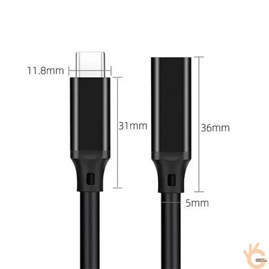 Кабель удлинитель TYPE-C 5 метров TPE USB3.2 Gen2 10Gbps 100W Ningbo Kepo TYPE-C TPE-5M