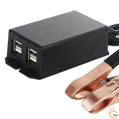 Зарядное устройство от автомобильного аккумулятора 12/24В, 5В 3А, 4 USB порта PUJIMAX USB 4X