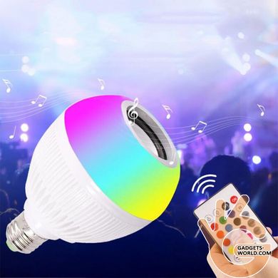 Колонка бездротова Bluetooth LED лампа 2 в 1, Esperanza E27-3W, з живленням від мережі 220В