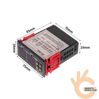 Терморегулятор термостат цифровой 2х канальный SENSOR STC-3008, для обогревателей, инкубаторов, аквариумов