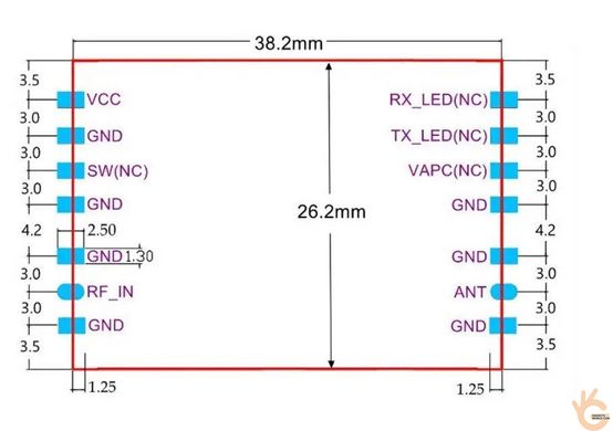 Модуль PCB 420-480 МГц LoRa Signal Booster Two-Way Power для двостороннього посилення сигналу GOBOOST LoRa T/R