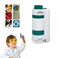 Микроскоп ручной портативный 60-180x с подсветкой для школьника или работ с электроникой Chanseon CH180