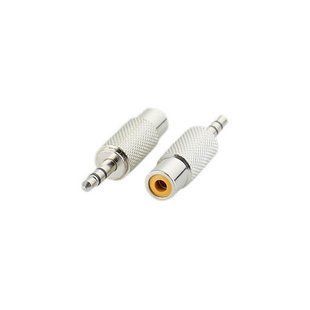 Аудіо-перехідник RCA (мама) &ndash; JACK 3,5мм (тато) для з'єднання AUX кабелів, мікрофонів Protech RCA35M, метал
