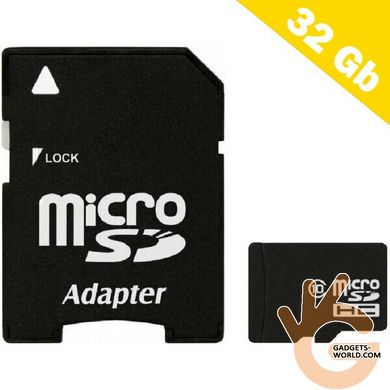 Мікро SD карта пам'яті 32 Гб 10 класу, microSD 32 Gb Class 10