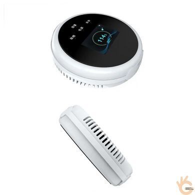 Датчик утечки природного газа Konlen CM-300 WiFi, App TUYA , показ на LCD + сирена и оповещение на смартфон
