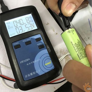 Тестер внутрішнього опору LiIon NiMh NiCd акумуляторів YAOREA YR1030, визначення якості батарей