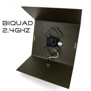 FPV антена біквадрат Харченко 2.4 ГГц 10дБ 30&deg; WavLink BiQ 2.4GHz SMA, для квадрокоптерів та авіамоделей