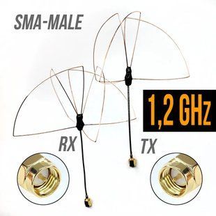 Комплект антенн всенаправленных 1.2 ГГц с усилением 3 Дб ICCP SMA1.2kit для FPV квадрокоптеров