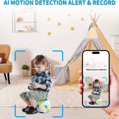Камера WiFi 2 матрицы KONLEN Z5Sx2 с гибкими 20см шлейфами, встроенным АКБ, APP HomeEye, память до 256 Гб