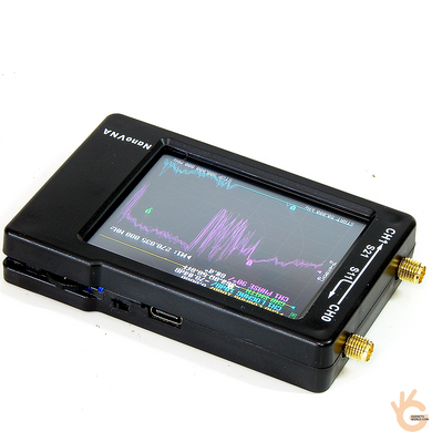 Векторный анализатор цепей NanoVNA V2.0 50кГц - 900Мгц АЧХ КСВ метр, корпусный заряжаемый вариант, чип SI5351