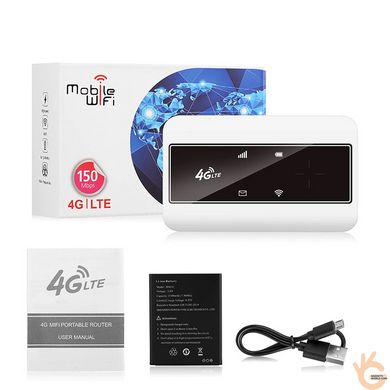 4G LTE мини роутер автономный WiFi с SIM картой TianJie CF-904G, 150 Мбит/с, раздача файлов с TF карты