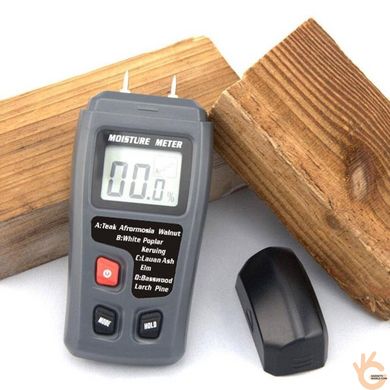 Влагомер древесины игольчатый KKMOON EMT01, измеритель влажности древесины