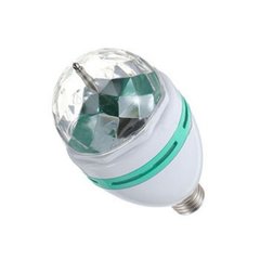 Лампа вращающаяся DISCO LED Lamp для вечеринок Crystal Stage E27