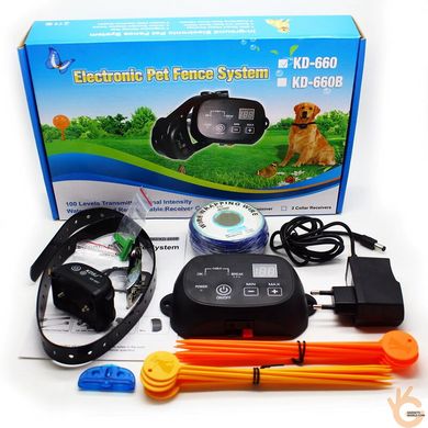 Електронний паркан для собак водонепроникний на акумуляторах Pet KD-660
