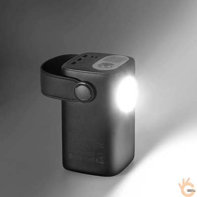 Портативный PD повербанк TITANUM WC60 60000 мАч 100W, 5 USB-портов для ноутбука, роутера + два LED-фонаря